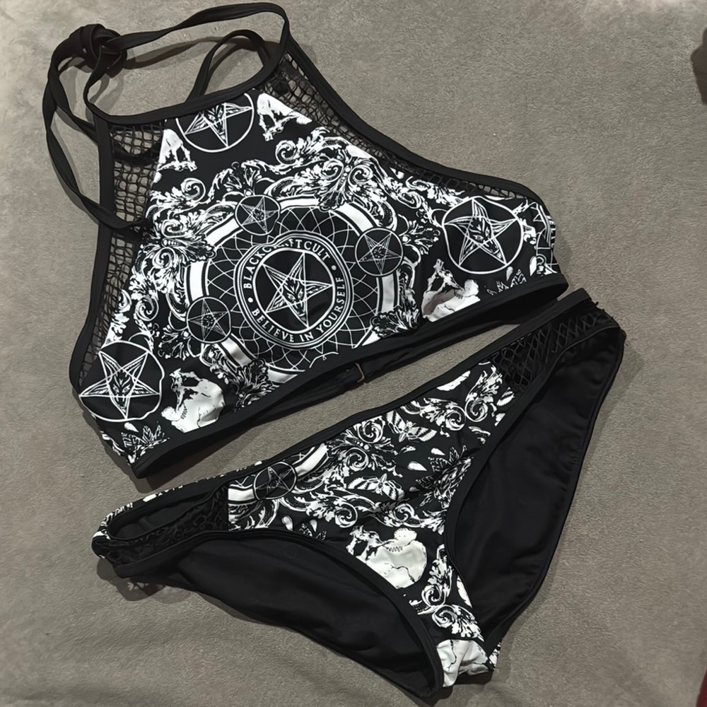 Blackcraft Cult pentagram mesh Swim Set